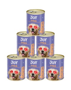 Влажный корм для собак средних и крупных пород с уткой 6шт по 340г Joy