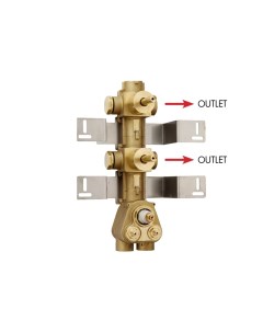 Скрытый термостатический смеситель на 2 4 потребителя Outlets Z030201000 Bossini