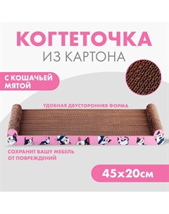 Когтеточка из картона с кошачьей мятой Пушистое счастье