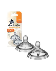 Соска силиконовая Closer to nature для густых жидкостей 6 2 шт Tommee tippee