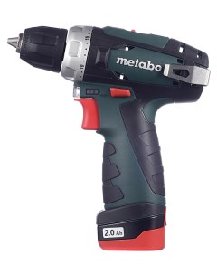 Дрель шуруповерт аккумуляторная PowerMaxx BS 600080500 12В 2х2Ач Li Ion Metabo