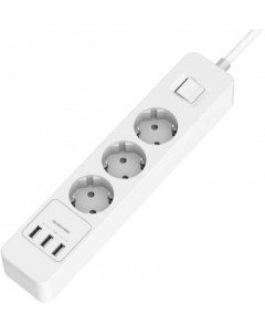 Удлинитель UCH 330 1 5 м 3 розетки 3xUSB Harper