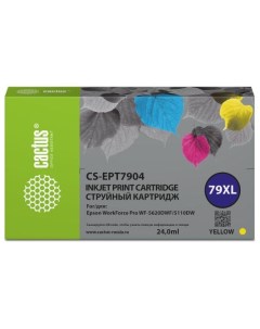 Картридж струйный CS EPT7904 79XL желтый 24мл для Epson WorkForce WF 4630 Pro WF 4640 Pro WF 5110 Pr Cactus