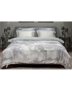 Комплект постельного белья Нувола серый евро с наволочками 50х70см Garda decor