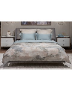 Комплект постельного белья Нувола бирюзовый семейный с наволочками 50х70см Garda decor
