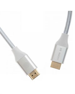 Кабель аудио видео CS HDMI 2 1 3 HDMI m HDMI m 3м позолоченные контакты серебристый Cactus