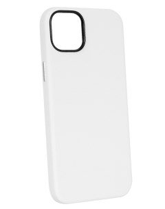 Чехол с MagSafe для iPhone 14 Plus Кожаный Белый Leather co