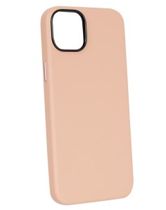 Чехол кожаный для iPhone 14 Plus Розовый Leather co