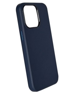 Чехол кожаный для iPhone 13 Pro Max Тёмно Синий Leather co