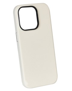 Чехол кожаный для iPhone 13 Pro Белый Leather co