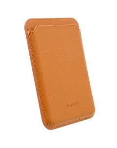 Картхолдер для Apple iPhone 13 mini Оранжевый Leather co