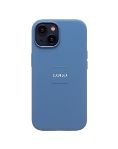 Чехол iPhone 15 Silicone Case MagSafe анимация работает голубой премиум Promise mobile