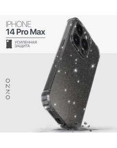 Чехол на iPhone 14 Pro Max черный прозрачный Onzo