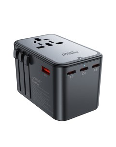 Зарядное устройство Z1 PD 75W GaN 3xUSB C 2xUSB A черно серый Acefast