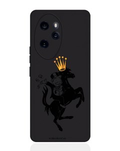Чехол для смартфона Honor 100 Pro черный силиконовый Monopoly на коне Musthavecase