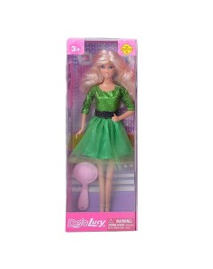 Кукла Defa Lucy Яркая модница в зеленом платье в наборе с расческой 29 см Abtoys (абтойс)