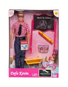 Игровой набор Кукла Defa Kevin Учитель в рубашке и ученица на уроке 30 см Abtoys (абтойс)