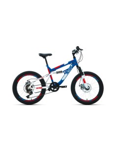 Велосипед Mtb Fs disc 6 скоростей ростовка 14 синий красный 20 Altair