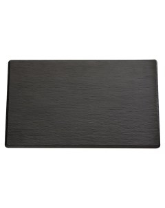 Блюдо прямоугольное APS Slate пластиковое 26 5x16 2 см черное Roselli