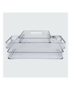 Набор подносов Kitchen Prisma поликарбонат прозрачный 3 шт Jaypee