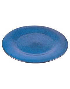 Тарелка сервировочная Млечный путь голубой фарфор 20 см Борисовская керамика