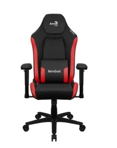 Компьютерное игровое кресло CROWN Leatherette Black Red Aerocool