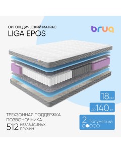 Ортопедический матрас Liga Epos 120х200 двусторонний с независимыми пружинами Bruq