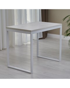 Кухонный стол Лофт 90х60 выбеленное белые ножки Мебельная фабрика юдиных