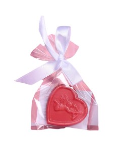 Шоколад фигурный Сердечко с ангелочком рубиновый 7 г Chocolavie