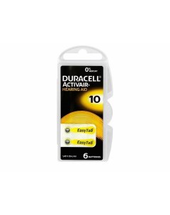 Батарейки ZA10 PR70 для слуховых аппаратов 6 шт Duracell