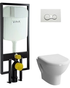 Комплект унитаз инсталляция кнопка Zentrum 9012B003 7206 Vitra