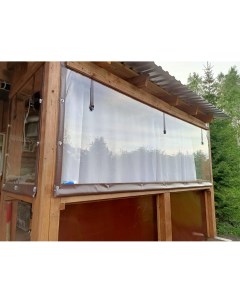 Мягкое окно ПВХ из гибкого стекла с люверсами 220х140см Крепеж в комплекте Nobrand