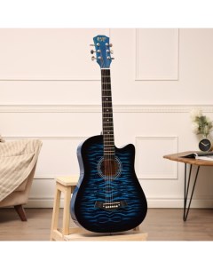 Акустическая гитара QD H38Q hw 9915649 синяя Music life