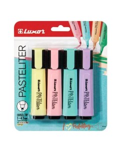 Текстовыделитель Luxor Pasteliter 4 цв Pasteliter 4 цв