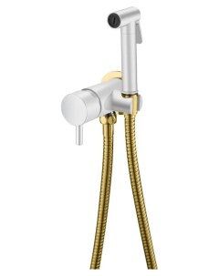 Гигиенический душ Uno 467 WG со смесителем белый глянец золотой Boheme