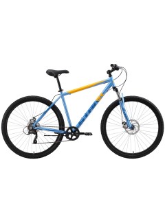 Велосипед взрослый Respect 29 1 D Microshift голубой металлик синий оранжевый 22 HQ 0009975 Stark