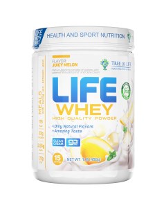 Протеин сывороточный и казеин Life Whey дыня 15 порций Tree of life