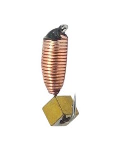 Мормышка вольфрамовая Гвоздик рифленый с кубиком золото 2 0мм коронка медь 5 шт Olta