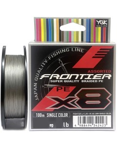 Шнур FRONTIER ASSORTED X8 100m серый 1 0 0 165mm 10lb 4 5kg Ygk