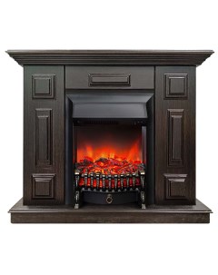 Каминокомплект Юпитер с очагом RealFlame Fobos Lux Black коричневый Хорошие камины