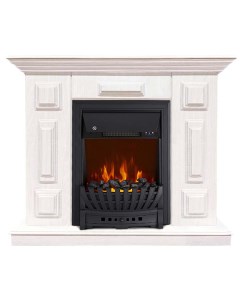 Каминокомплект Юпитер с очагом Royal Flame Aspen Black белое дерево Хорошие камины