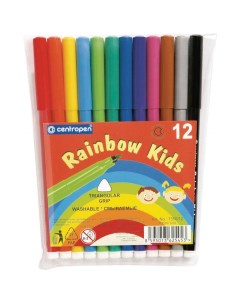 Набор фломастеров Rainbow Kids арт 214283 12 цв х 5 упак Centropen