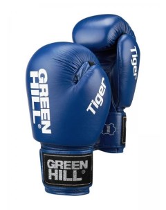 Боксерские перчатки Tiger синие 10 OZ Green hill