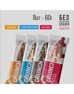 Протеиновый батончик Crunch без сахара 8 шт по 60 г Bootybar