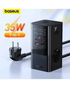 Сетевое зарядное устройство CCGAN35 S3ACE 220В 2xUSB 2xUSB Type C 16 А черный Baseus