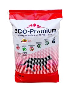 Комкующийся наполнитель Тутти фрутти древесный 55 л Eco-premium