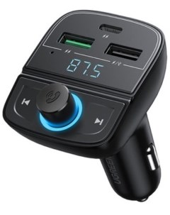 Зарядное устройство автомобильное CD229 80910 FM BT Transmitter Car Charger TF Slot черный Ugreen