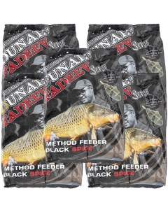 Прикормка рыболовная Fadeev Method Feeder Black Spice 5 упаковок Dunaev