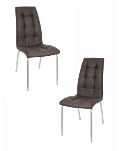 Комплект стульев 2 шт Soha коричневый серый М-трейд