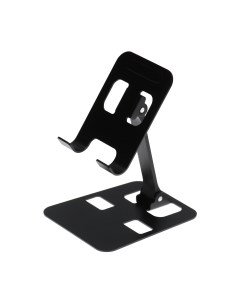 Подставка для телефона регулируемая складная металл резиновые вставки черная Nobrand